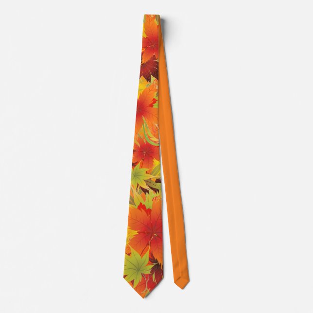 Autumn Leaves Thanksgiving Tie (Front)