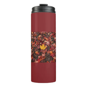 Autumn leaves thermal tumbler