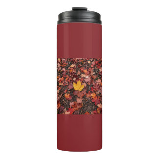 Autumn leaves  thermal tumbler