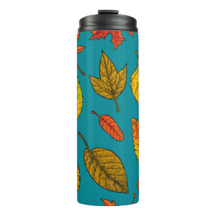 Autumn leaves thermal tumbler