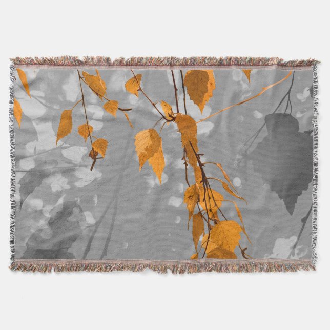 Autumn Leaves Throw Blanket (Front)