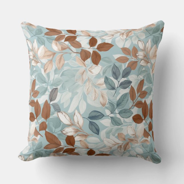 Autumn Leaves Throw Pillow (Front)