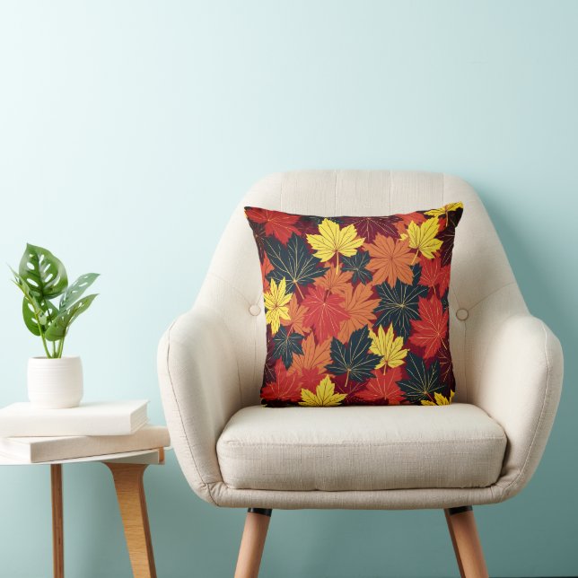 Autumn Leaves Throw Pillow (Chair)