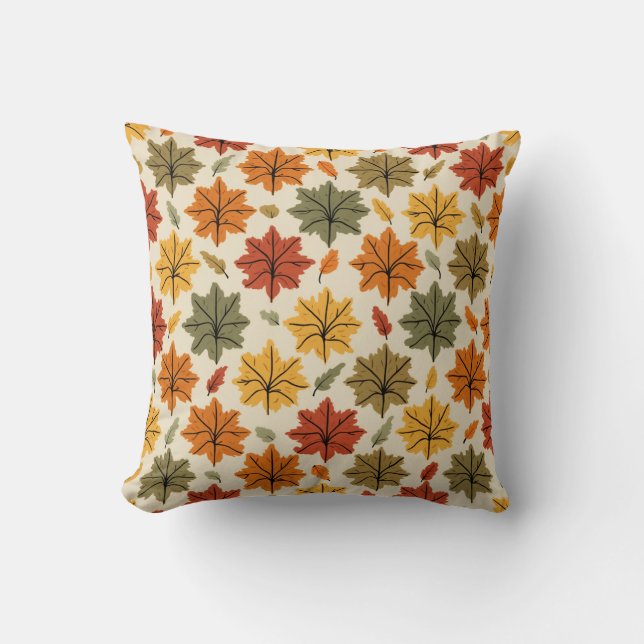 Autumn leaves Throw Pillow (Front)