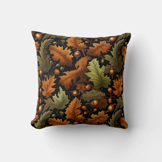 Autumn Leaves Throw Pillow (Front)