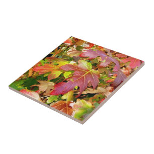 'Autumn Leaves' Tile/Trivet Ceramic Tile