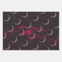 Autumn Leaves Triple Moon wrapping paper