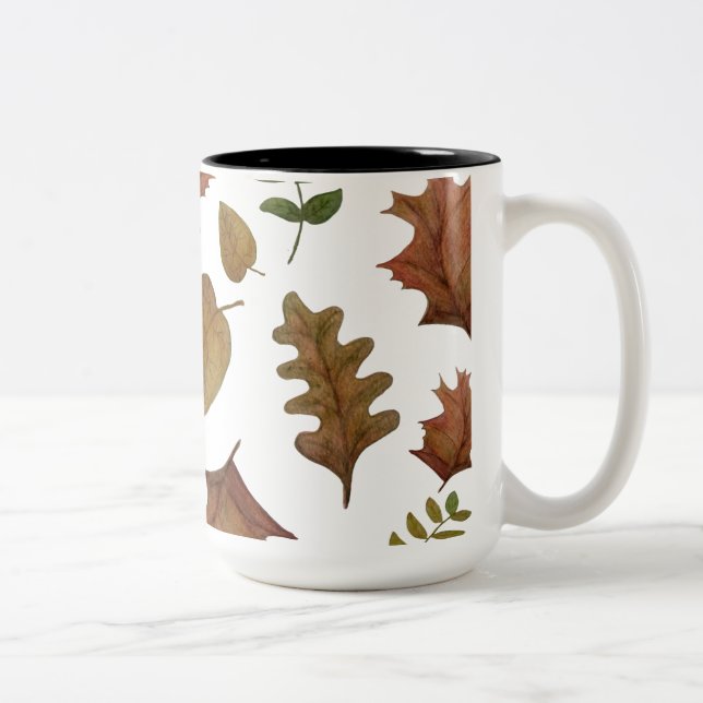 Autumn leaves Two-Tone coffee mug (Right)