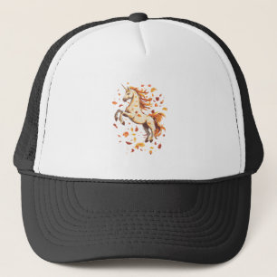 Autumn Leaves Unicorn (1) Trucker Hat