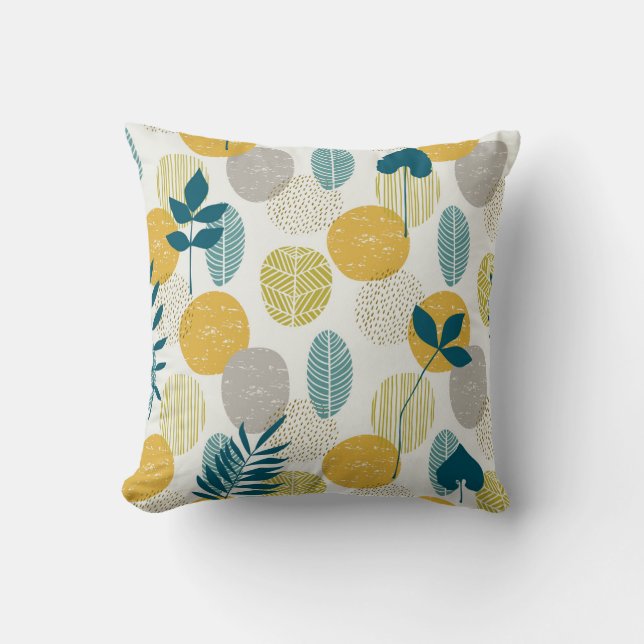 Autumn leaves, vintage seamless pattern. cushion (Front)