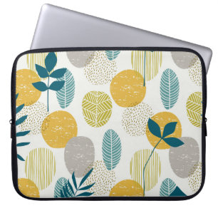 Autumn leaves, vintage seamless pattern. laptop sleeve