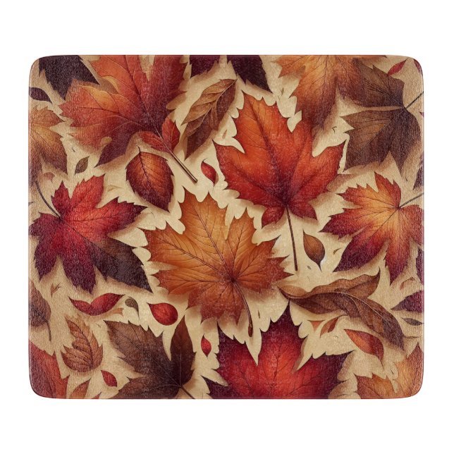 Autumn Leaves Wall Art Cutting Board (Front)