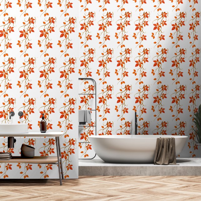 Autumn leaves wallpaper (Bathroom)