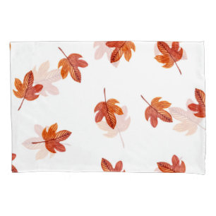 Autumn Leaves Watercolor Hand Drawn Pillowcase