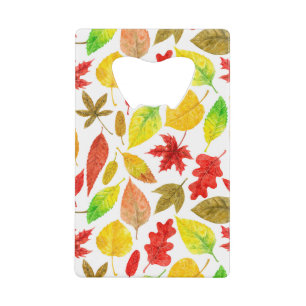 Autumn leaves watercolor white