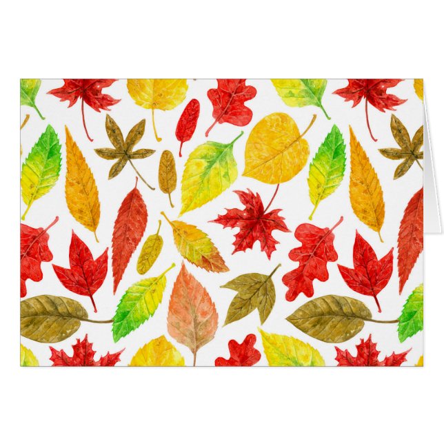 Autumn leaves watercolor white (Front Horizontal)
