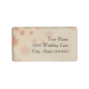 Autumn Leaves Wedding Address Labels