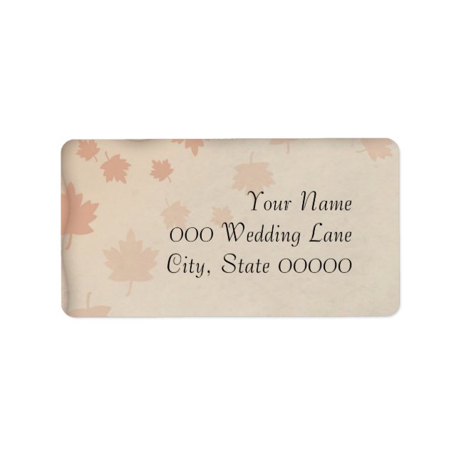 Autumn Leaves Wedding Address Labels (Front)