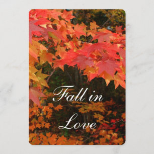 Autumn Leaves Wedding Bridal Shower Invitation