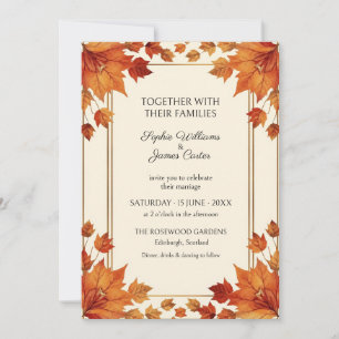 Autumn Leaves Wedding Invitatio Invitation