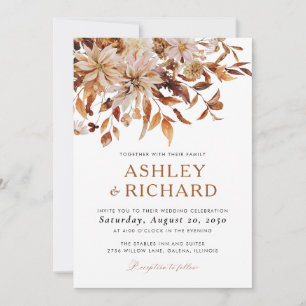 Autumn Leaves Wedding Invitation