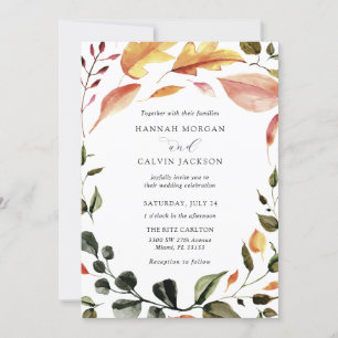 Autumn Leaves Wedding Invitation