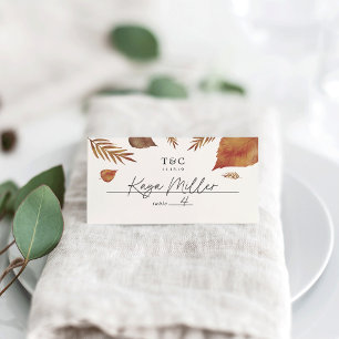 Autumn Leaves Wedding Place Card