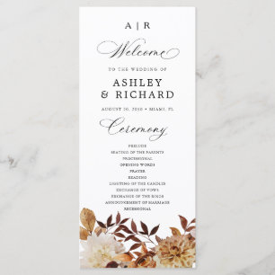 Autumn Leaves Wedding Program