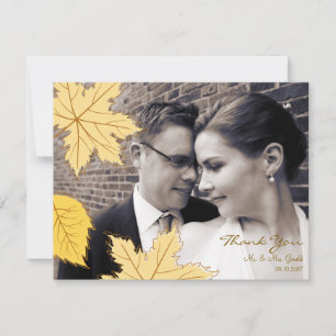 Autumn Leaves - Wedding Thank You Card
