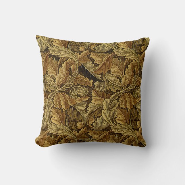 Autumn leaves William Morris pattern Cushion (Front)