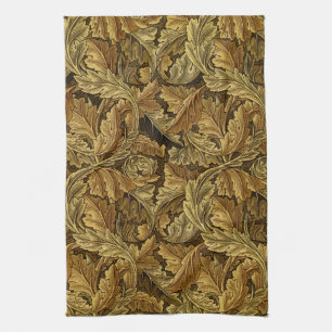 Autumn leaves William Morris pattern Tea Towel