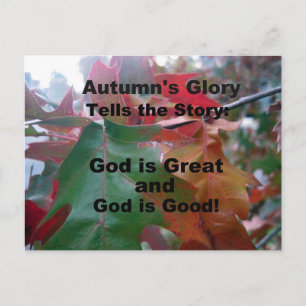 Autumn Leaves with poem Postcard