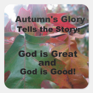 Autumn Leaves with poem Square Sticker