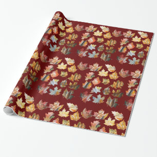 Autumn leaves  wrapping paper