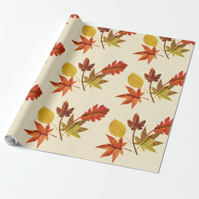 Autumn Leaves  Wrapping Paper (Unrolled)