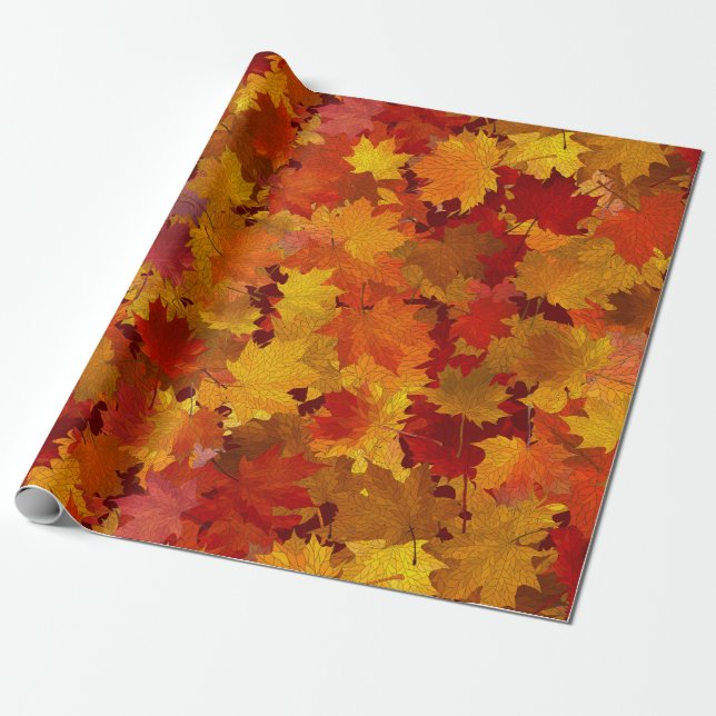 Autumn Leaves  Wrapping Paper (Unrolled)