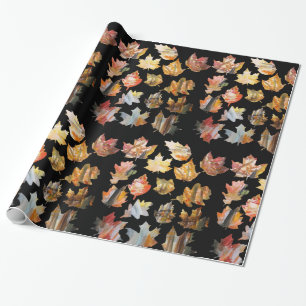Autumn leaves  wrapping paper