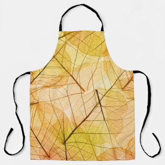 Autumn Leaves yellow and orange Background - trans Apron