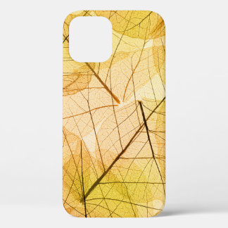 Autumn Leaves yellow and orange Background - trans iPhone 12 Case