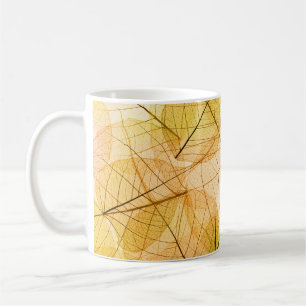 Autumn Leaves yellow and orange Background - trans Coffee Mug