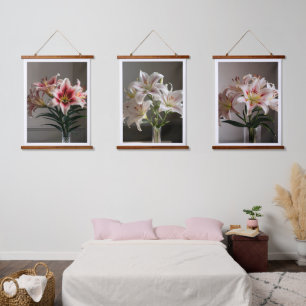 Autumn Lily in Full Bloom - Elegant Hanging Tapestry