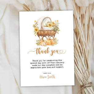 Autumn Little Pumpkin Thank You Card