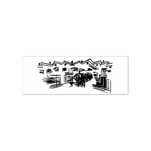 Autumn little squirrel self-inking stamp