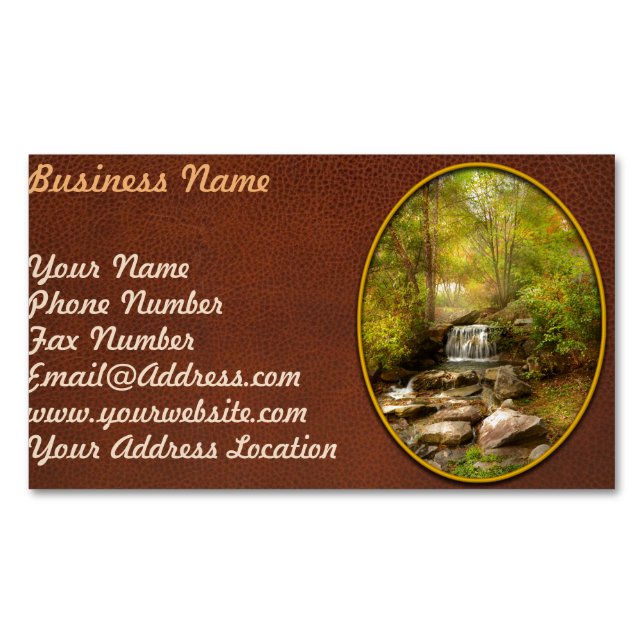 Autumn - Live stream Magnetic Business Card (Front)