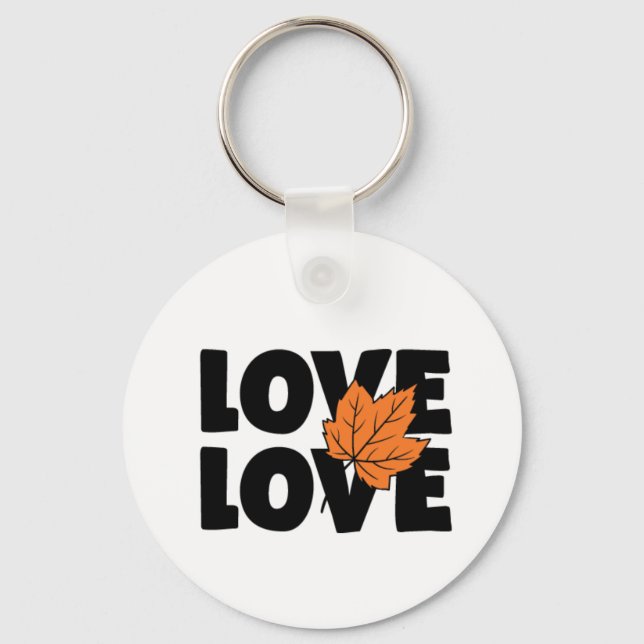 Autumn Love Print Key Ring (Front)
