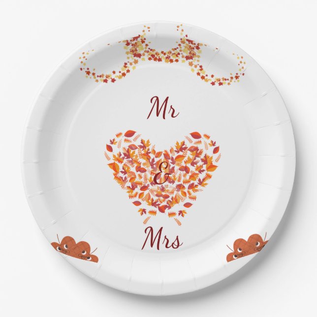 Autumn love's paper plate (Front)