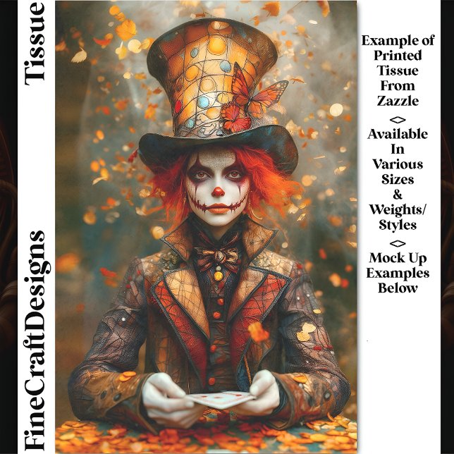 Autumn Mad Hatter Playing Cards DW8B Decoupage Tissue Paper (Creator Uploaded)