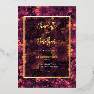 Autumn Magic Garden Floral Wedding Gold   