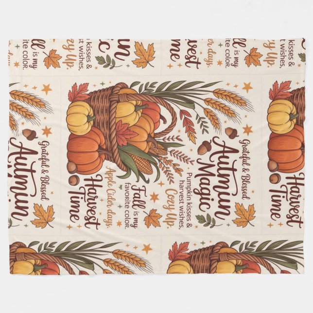 Autumn magic harvest time stylish Blanket New Home (Front (Horizontal))