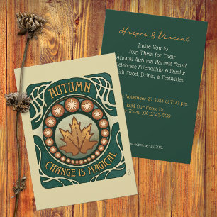 Autumn Magic Vintage Style Invitation